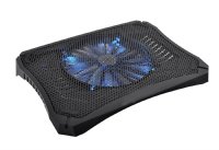 Cooling Tray - Massive V20 Steel Mesh Panel Single 200mm Blue LED Fan Adjustable Speed Control 10"-17" Laptop Notebook Cooling Pad CL-N004-PL20BL-A